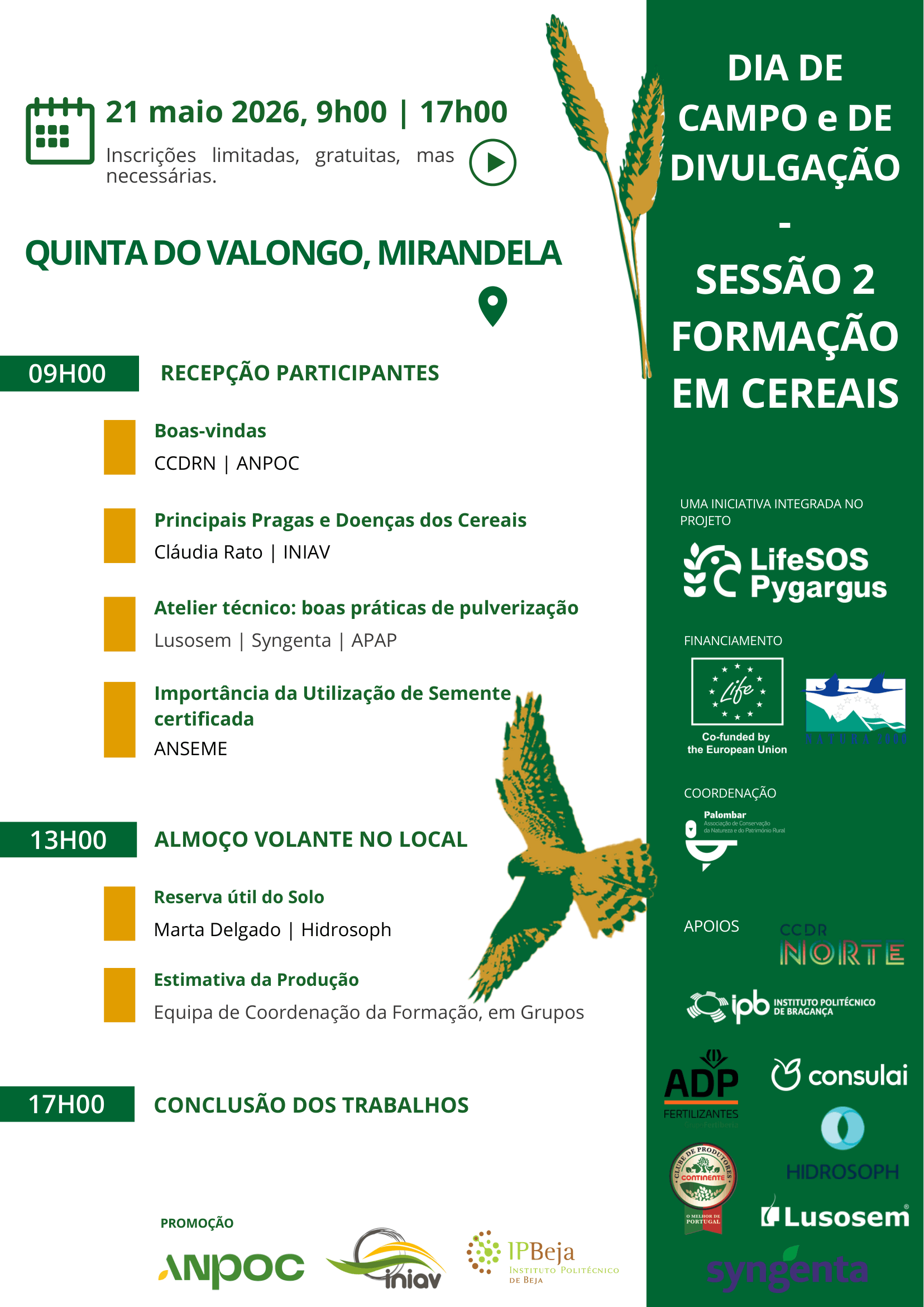 FIELD DAY AND INFORMATION SESSION – 2nd TRAINING SESSION ON CEREALS